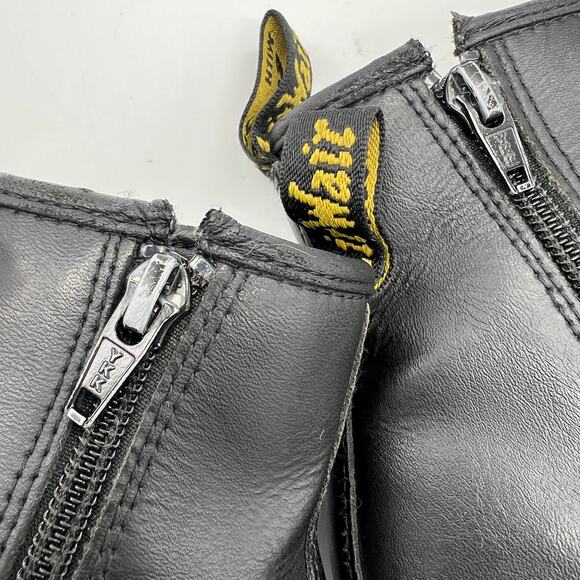 Doc Martens AirWair Boots Girl's Size 2 Combat Shoes Side Zip 1460 Black Rainbow - Picture 10 of 14